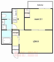 間取図画像 1LDK