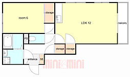 間取図画像 1LDK