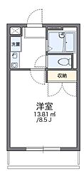 レオパレス藤 1Kの間取図画像