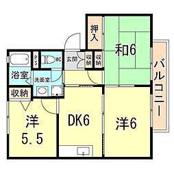 エクセレント西明石A 3DKの間取図画像