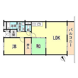 ハイツ東朝霧 1階3LDKの間取り