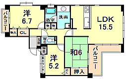 ルイシャトレ香櫨園 3階