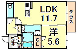 間取図画像 1LDK