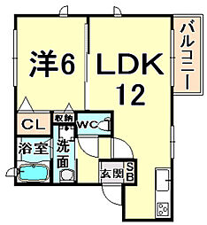 間取図画像 1LDK