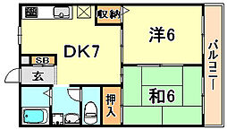 ハイツＲＩＳＡ 2階/202