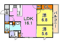 間取図画像 2LDK