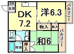 セジュールＪＵＮ 2階
