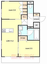 (仮称)灘区篠原中町2丁目ヘーベルメゾン 1階/102