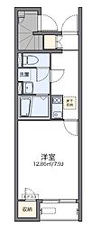 レオネクストミズキ 1Kの間取図画像