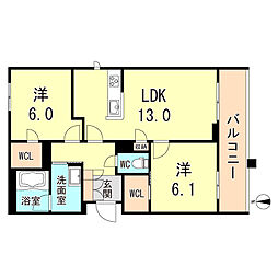 間取図画像 2LDK