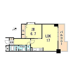 グランシャリオ 1LDKの間取図画像