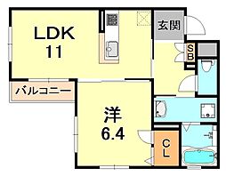 間取図画像 1LDK