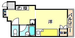 ロッコーガーデンホームズ ワンルームの間取図画像