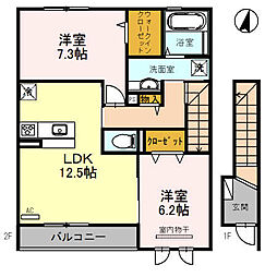 リジエール ドゥ 2階/202
