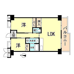 フォレステージュ武庫之荘 2LDKの間取図画像