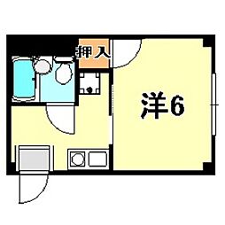 サンライフマンション ワンルームの間取図画像