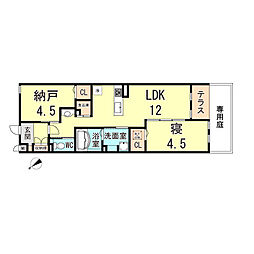 ビタミンテラス明石別所 1SLDKの間取図画像
