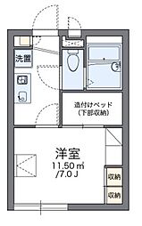 レオパレスライトハウス上田 1Kの間取図画像
