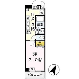 マグノリアパレス 1Kの間取図画像