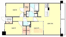 プレディア住吉甲南町 3LDKの間取図画像