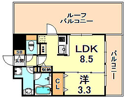 アーバネックス神戸六甲 1LDKの間取図画像