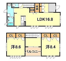 ロイヤルコート茶屋 2LDKの間取図画像
