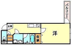 GKRESIDENCE 1Kの間取図画像