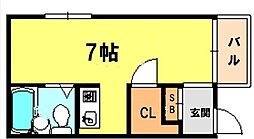 セイユーミカゲ ワンルームの間取図画像