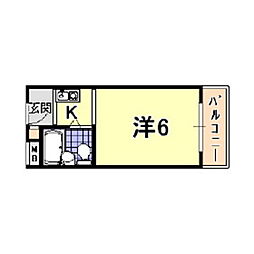 メゾン・ド・アコール ワンルームの間取図画像