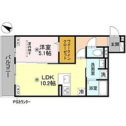 Kanemasa 1LDKの間取図画像