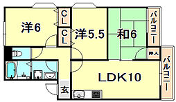 グレイス 3LDKの間取図画像