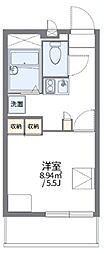 レオパレス新在家 1Kの間取図画像