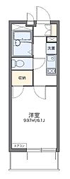 レオパレストライズ2 1Kの間取図画像