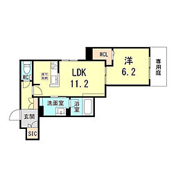 シャーメゾングランデ六甲 1LDKの間取図画像
