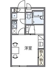 レオパレス西岡本2番館 1Kの間取図画像