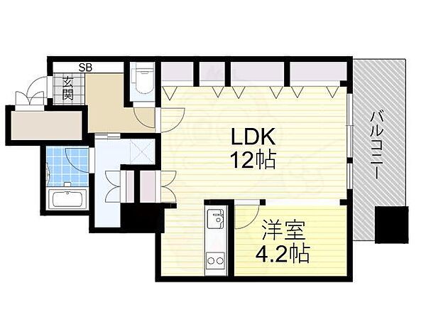 アルグラッド ザ・タワー心斎橋 ｜大阪府大阪市中央区東心斎橋１丁目(賃貸マンション1LDK・18階・50.17㎡)の写真 その2