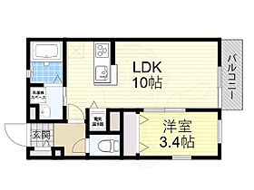 メゾンドサングリエ  ｜ 大阪府大阪市生野区中川西２丁目（賃貸アパート1LDK・2階・37.60㎡） その2