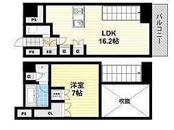 KDXレジデンス本町橋 1LDKの間取図画像