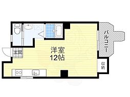 プラザ船越 ワンルームの間取図画像
