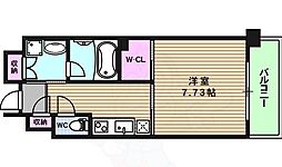 ネットフローラ東小橋 1Kの間取図画像