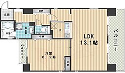 住真田山EAST 1LDKの間取図画像