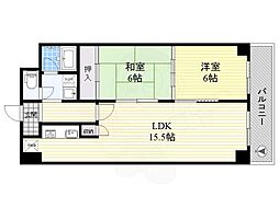 サンイースト 2LDKの間取図画像