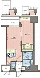 Vinoプレジオ本町 1LDKの間取図画像