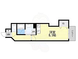 サージュ天王寺 ワンルームの間取図画像