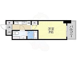 WORLDEYE大阪城EASTADVANCE 1Kの間取図画像