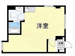 アヴァンセ天王寺 ワンルームの間取図画像