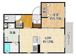 メゾン・ド・えんじゅ 1LDKの間取図画像