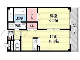 アンプルールフェールボルドゥルー2 208 ｜ 兵庫県伊丹市東野２丁目40番1号（賃貸マンション1LDK・2階・42.24㎡） その2