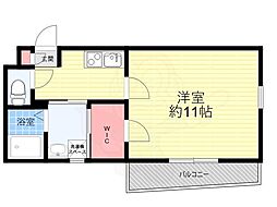 ソフィエル3 1Kの間取図画像