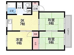 ルミエール中山 3DKの間取図画像